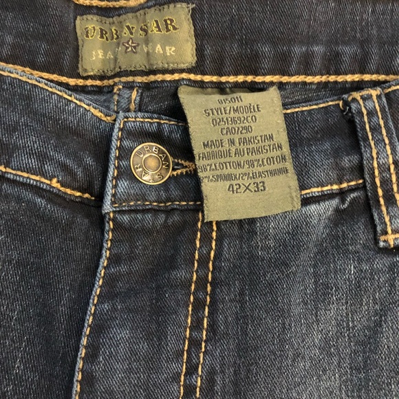 Very Big Navy blue Men’s stretch Jeans Urban Star Brand relaxed fit straight leg - Picture 4 of 10